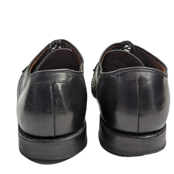 Allen Edmonds Black Leather Basket Weave Oxford Dress Shoes Sz 12 EUC